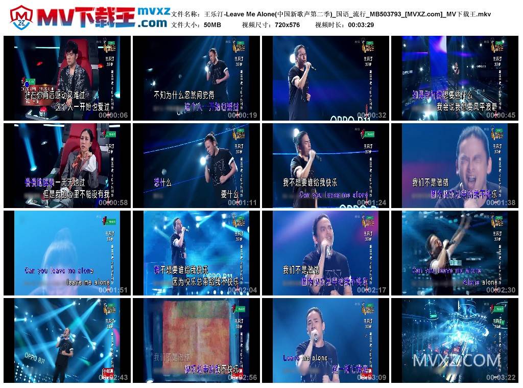 王乐汀-Leave Me Alone(中国新歌声第二季)_国语_流行_MB503793